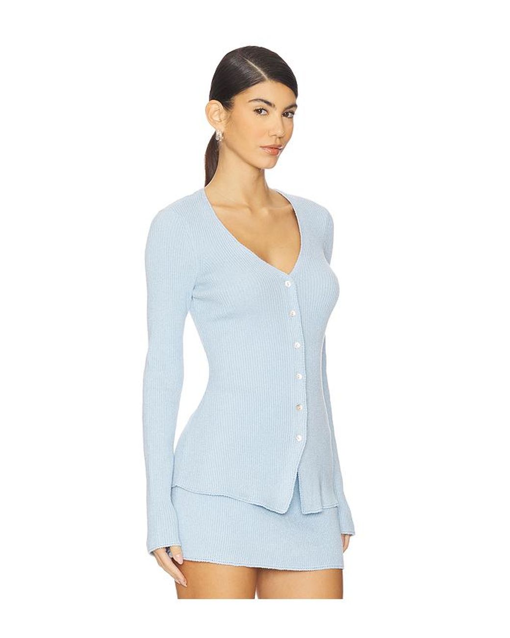 Jersey Button Up Sweater En Color Bebe Azul Talla (También En S, Xs, M, Xl, Xxl) Show Me Your Mumu de color Blue