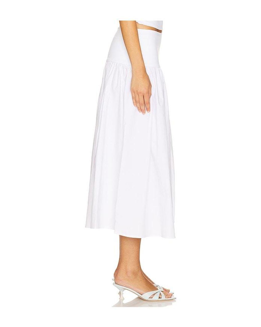 Lovers + Friends White Mac Midi Skirt