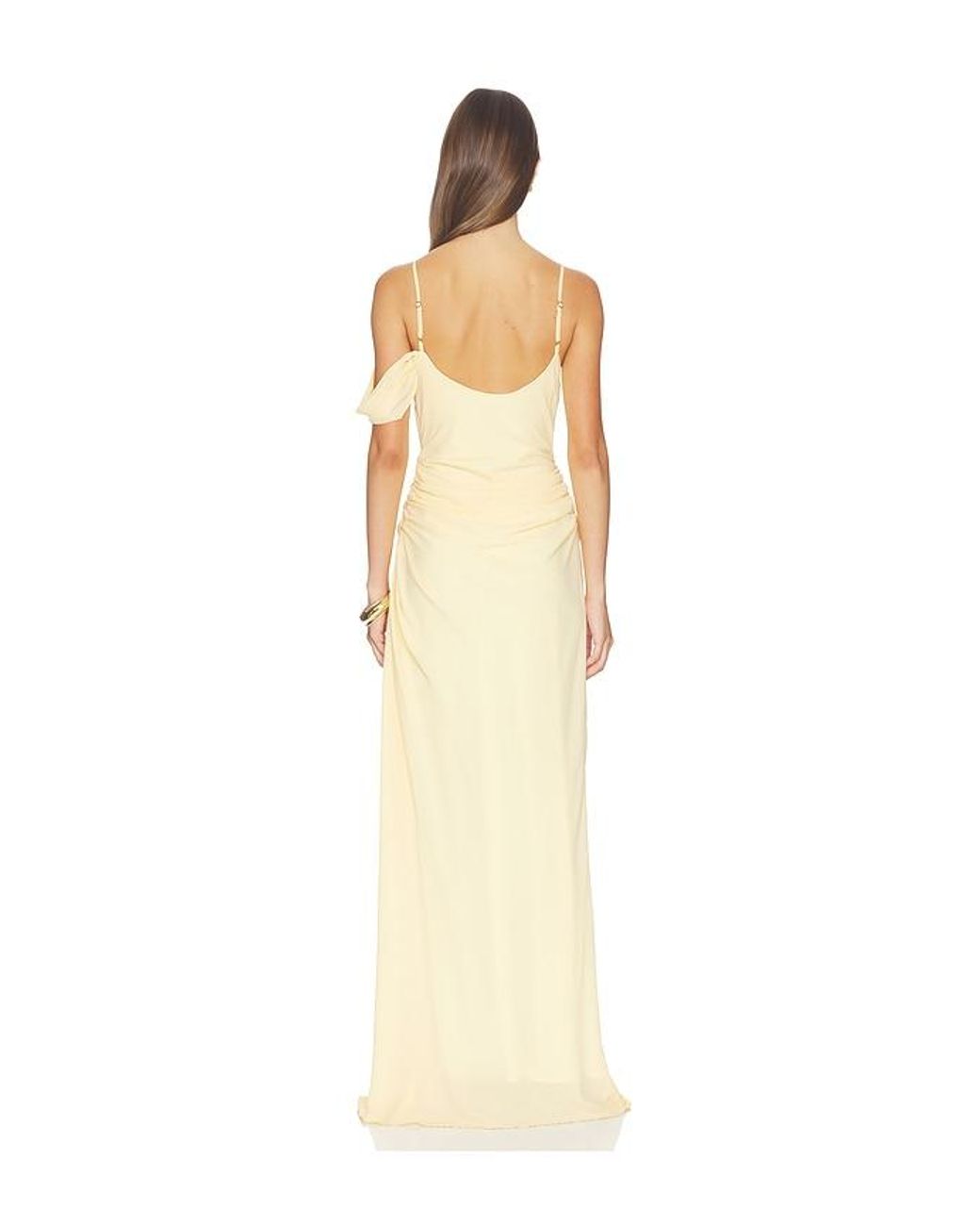With Harper Lu Natural Draped Gown