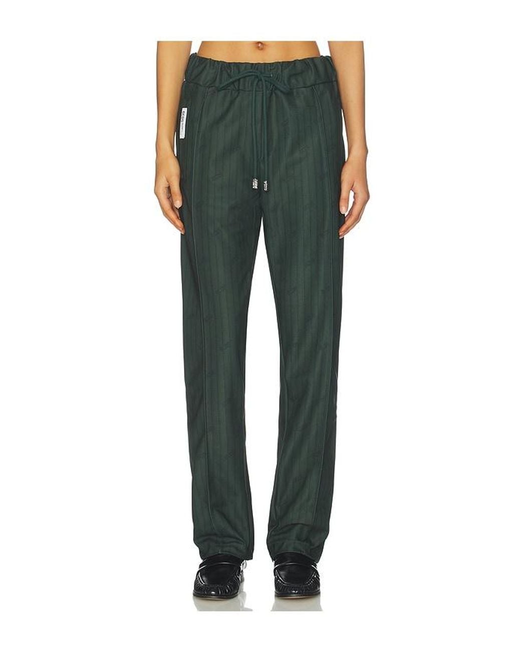 Gcds Green Triacetate Pinstripe Jogger