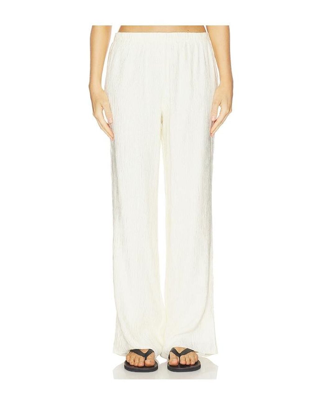 Anine Bing White Aden Pant