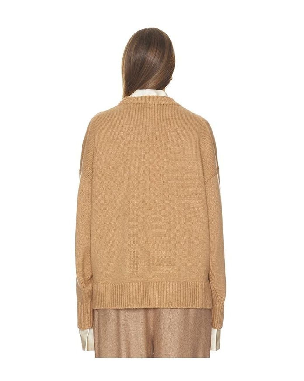 Helsa Natural Chloey Wool Cashmere Sweater