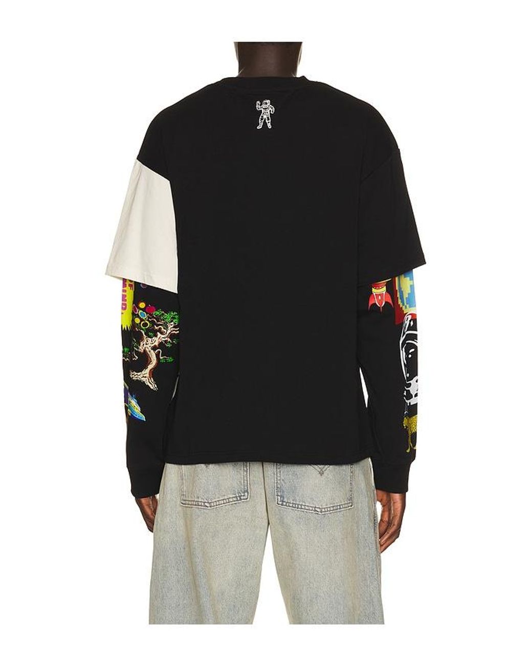 BBCICECREAM Black Original Layered Long Sleeve Tee for men