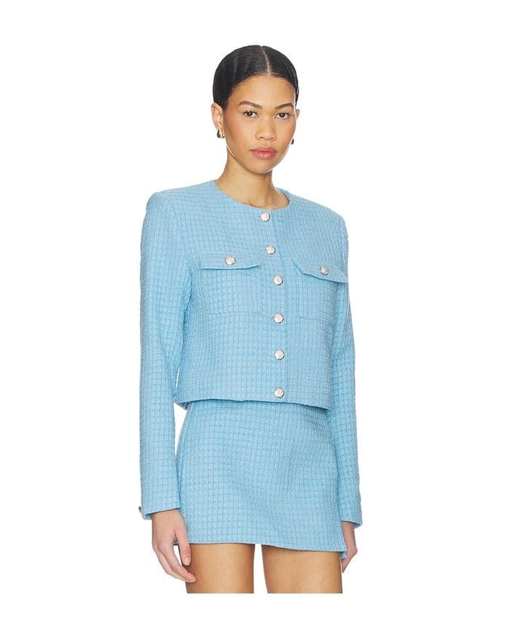 MORE TO COME Blue Willow Crop Jacket