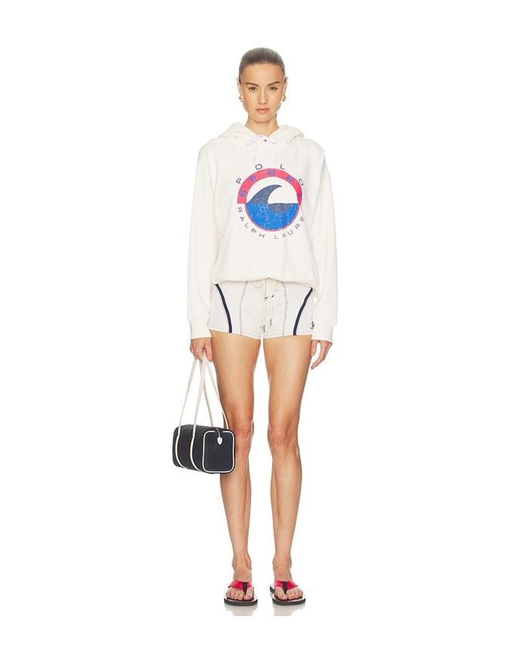 Polo Ralph Lauren White Island Fleece Hooded Sweatshirt