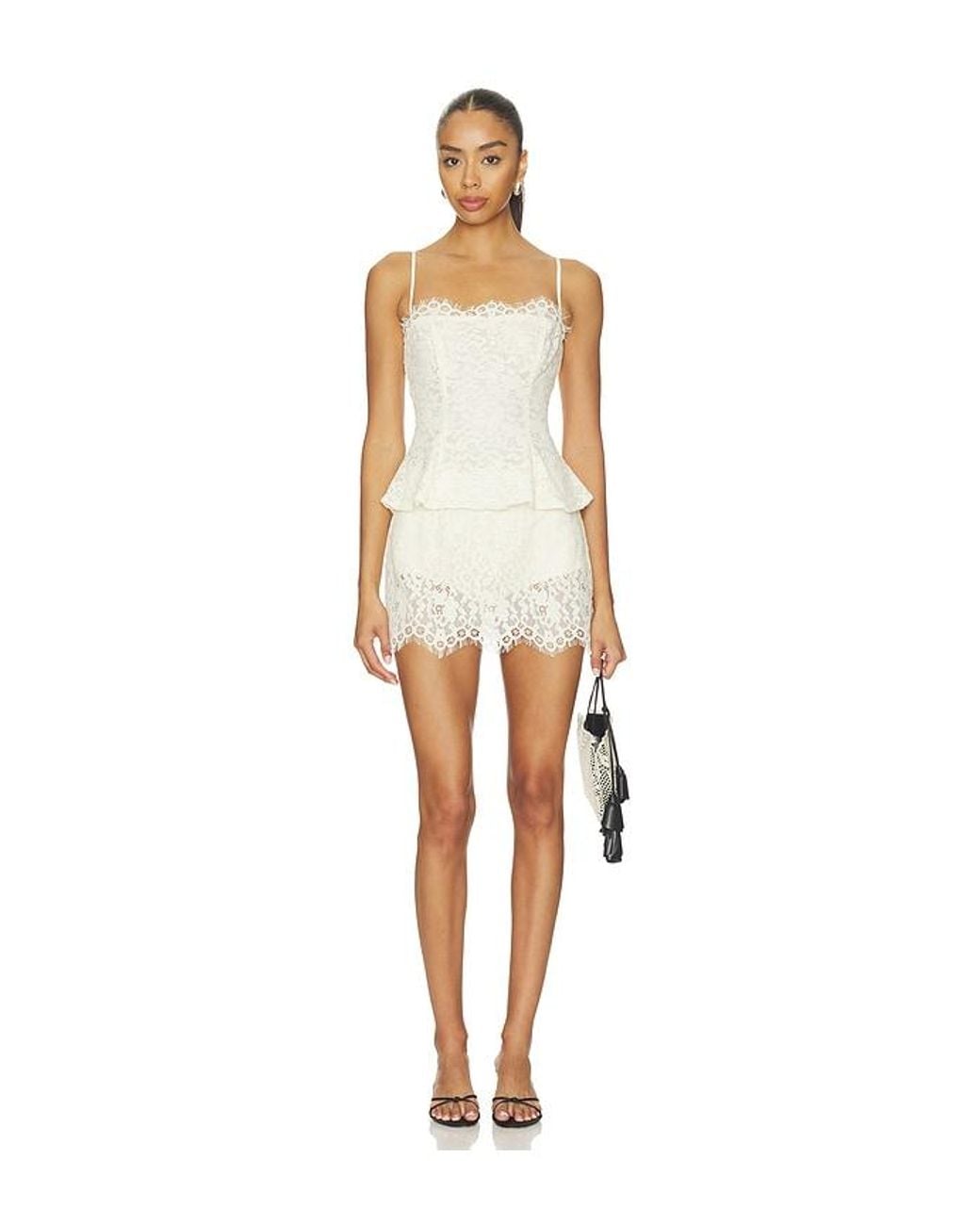 AFRM White Presley Skirt