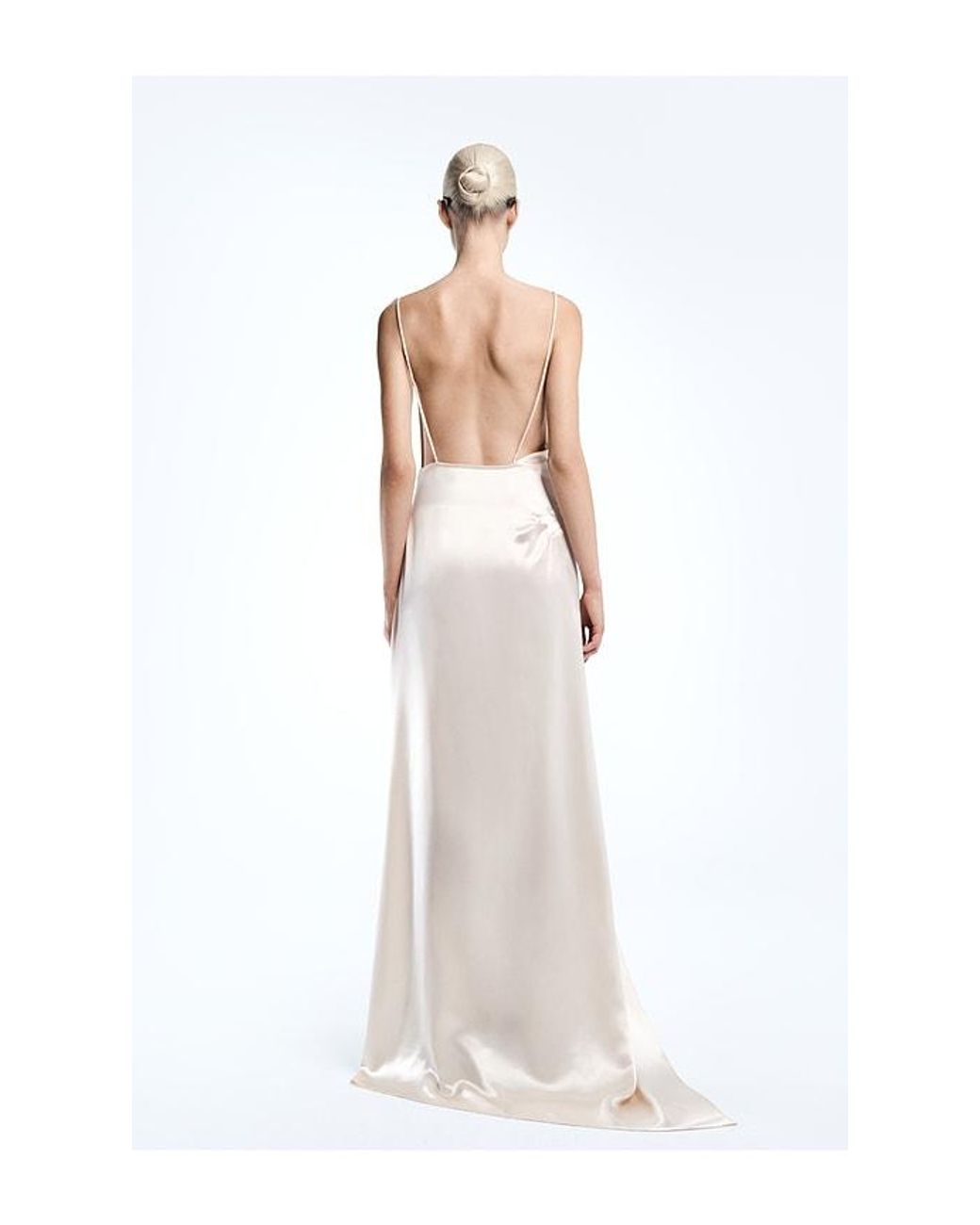 REVOLVE LOS ANGELES White Noailles Asymmetric Gown