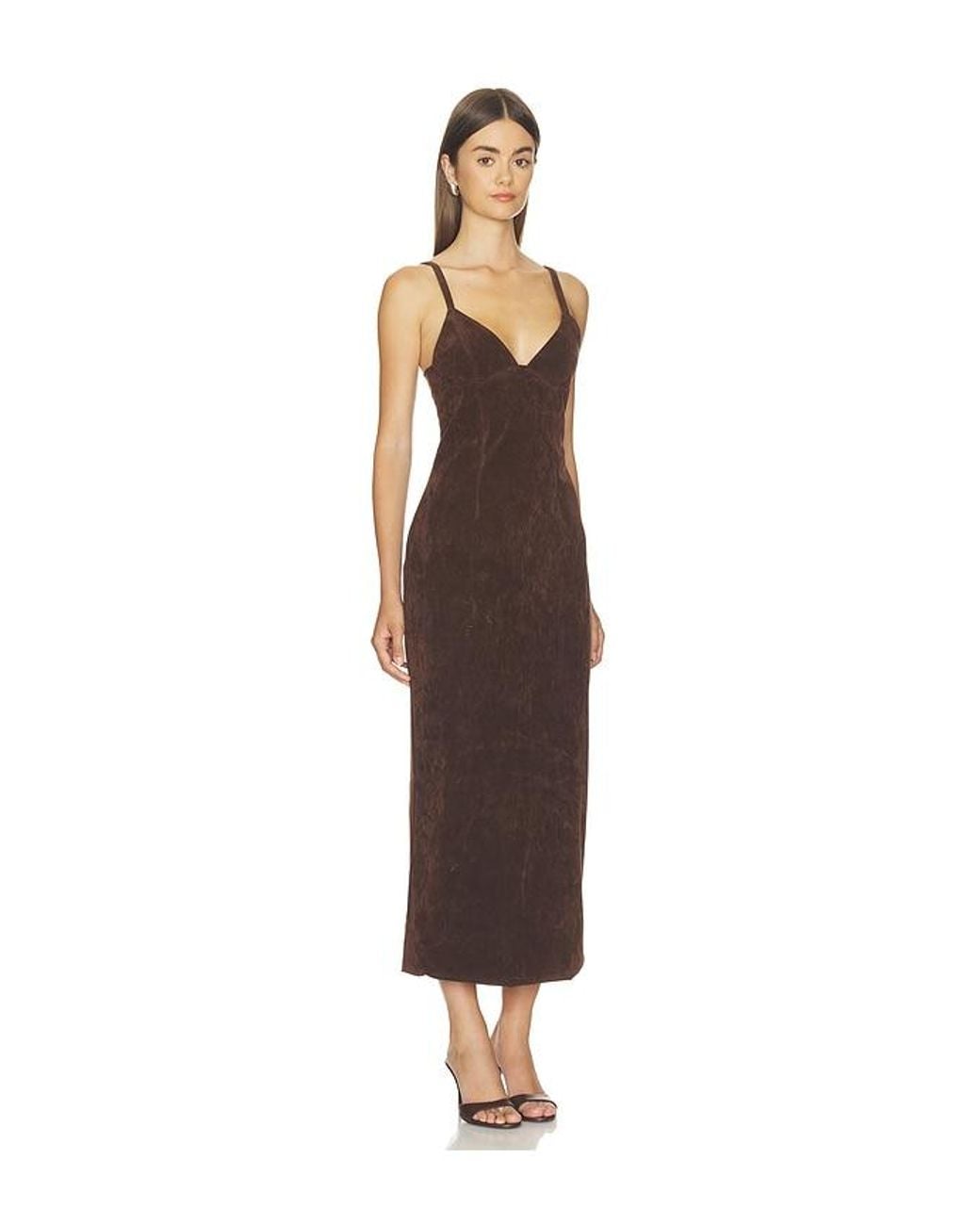 Bardot Multicolor Estine Faux Suede Midi Dress