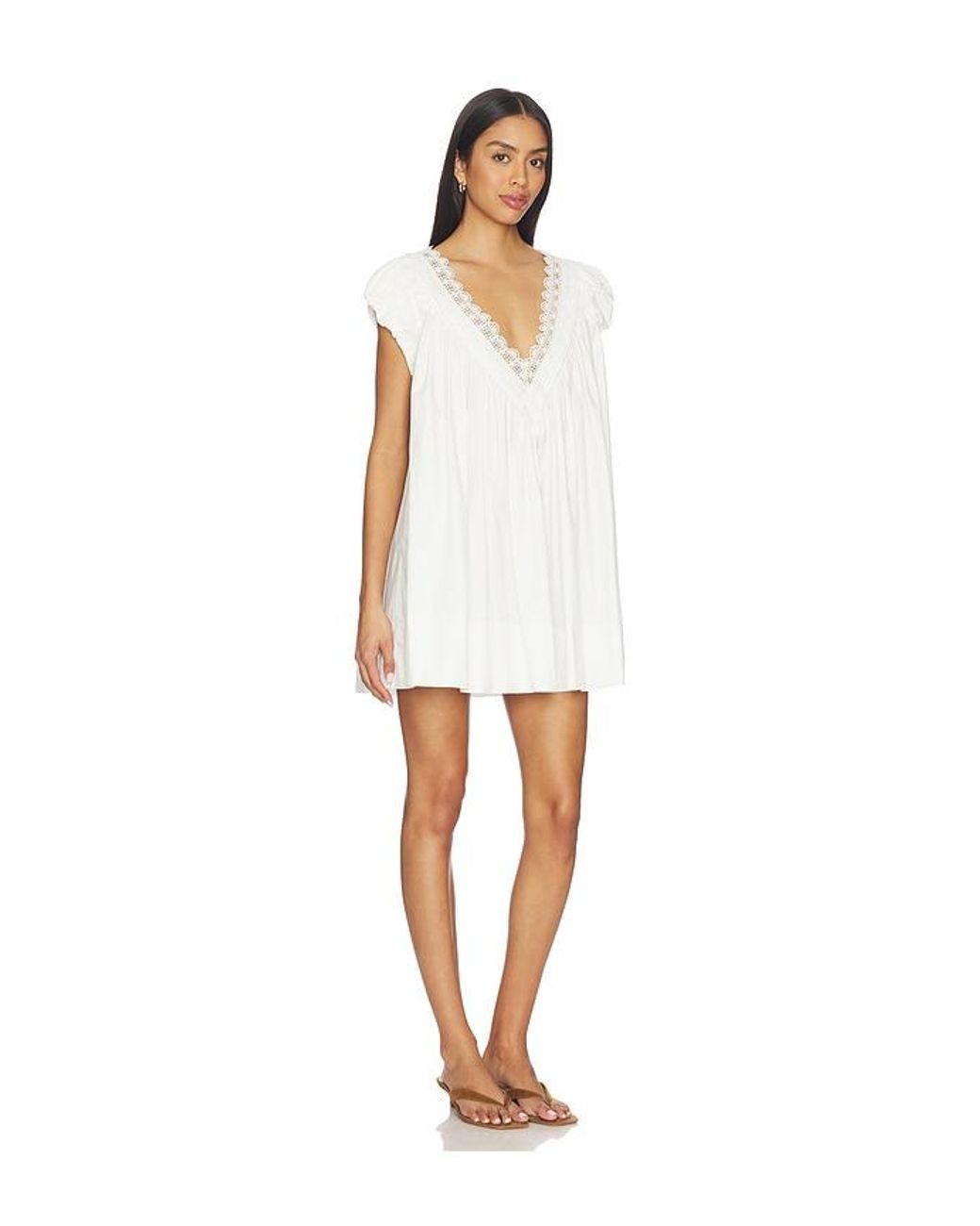 Free People White Sundazed Mini Dress