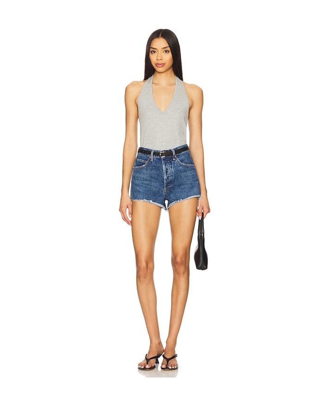 Agolde Blue Ridley High Rise Short