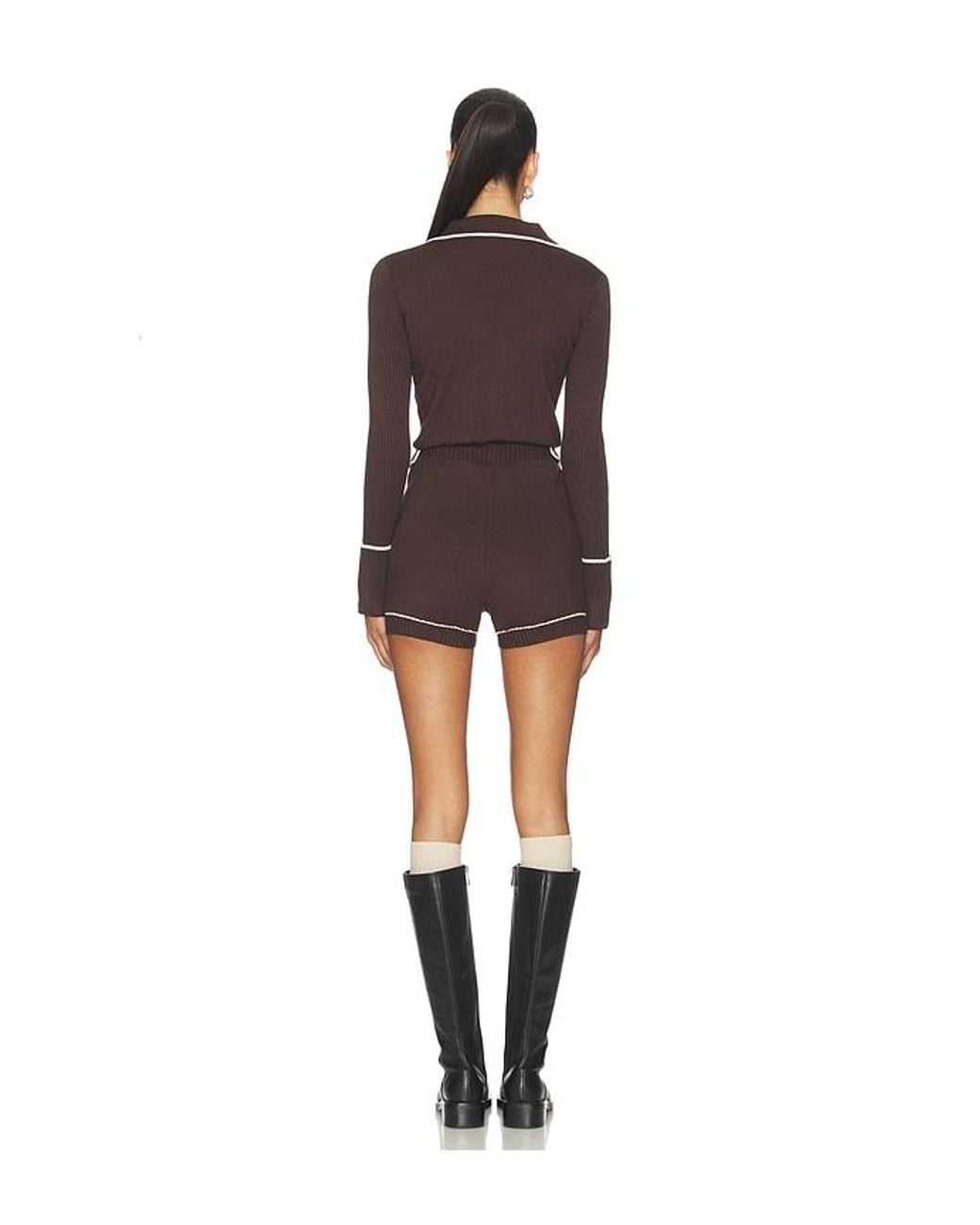 Monse Black Knitted Pajama Romper