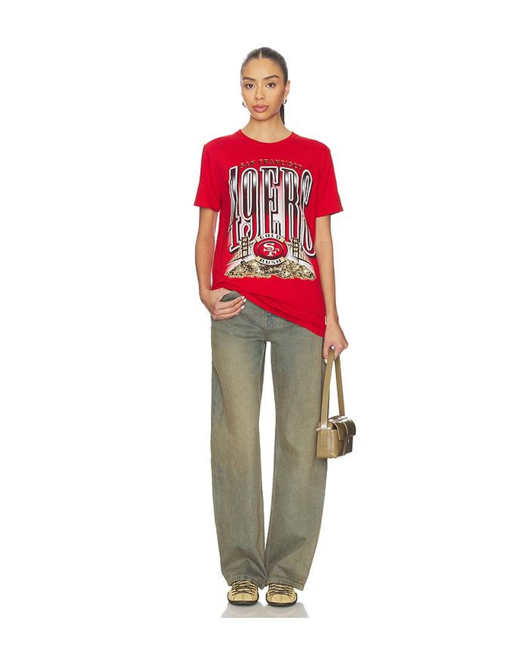 Junk Food Vintage-T-Shirt 49Ers Rush in Red für Herren