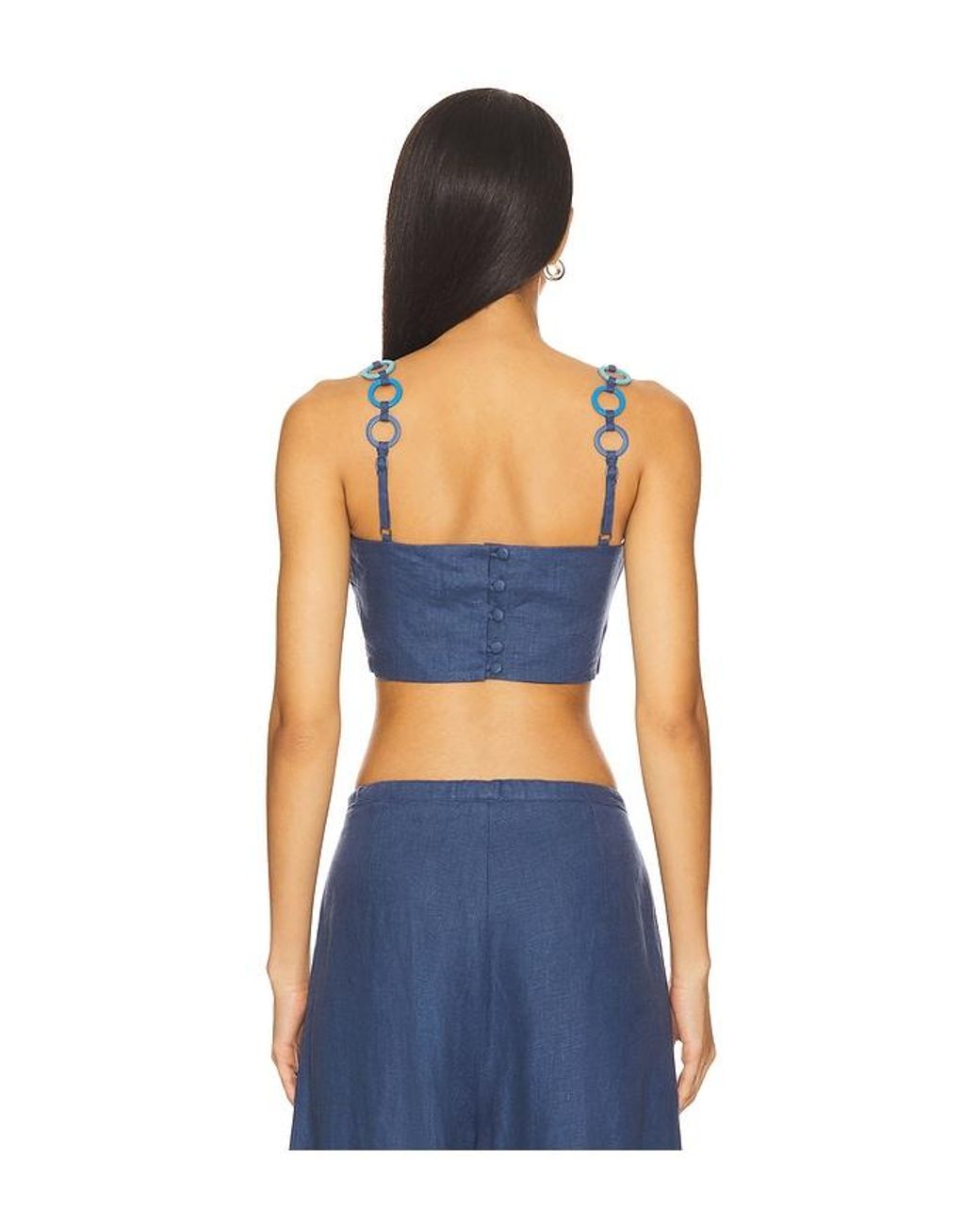SAUDADE Blue Cascade Top