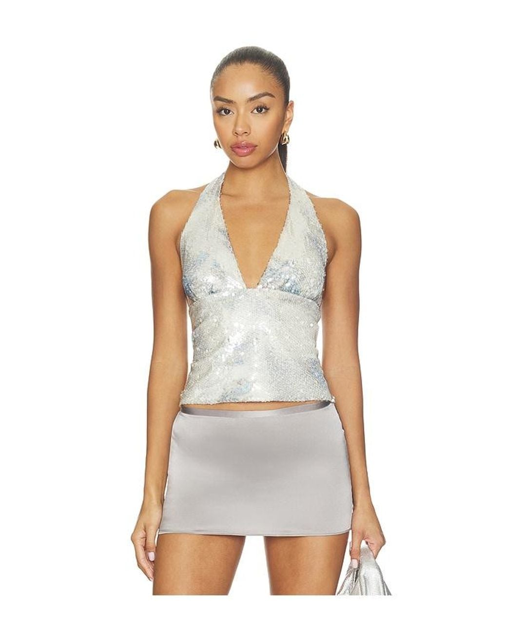 Lioness White Opulence Halter Top