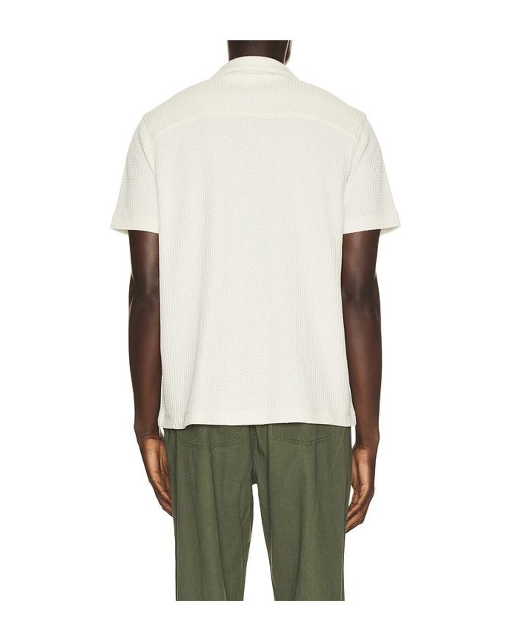 Vince Green Macro Waffle Cabana Shirt for men