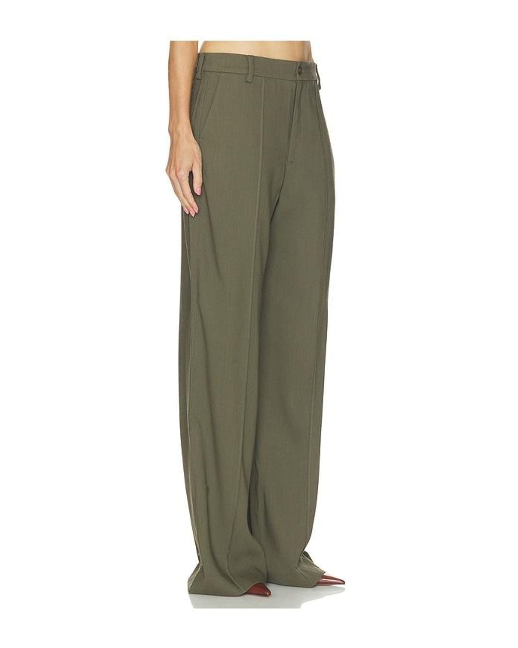 Helsa Green Wool Blend Trouser