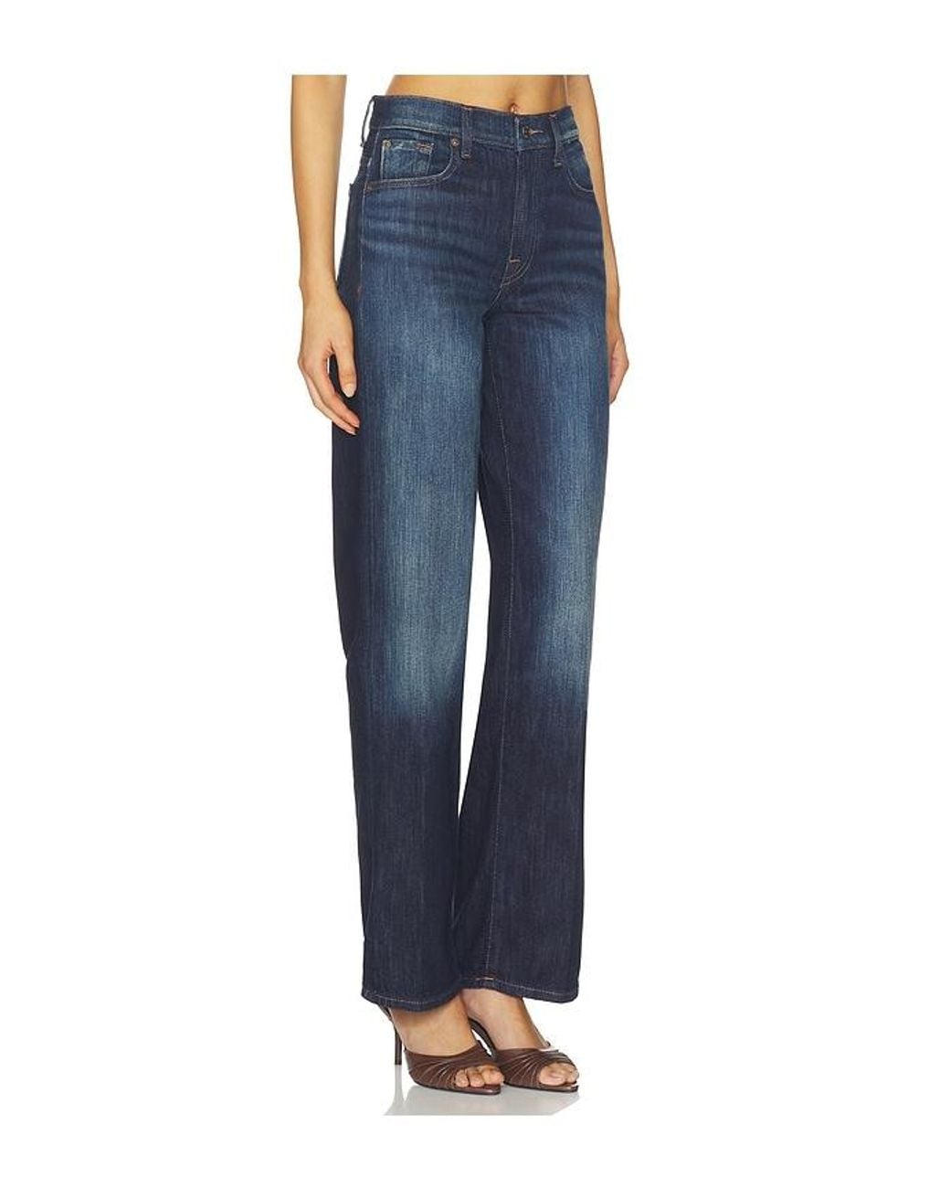 7 For All Mankind Blue Stovepipe Straight