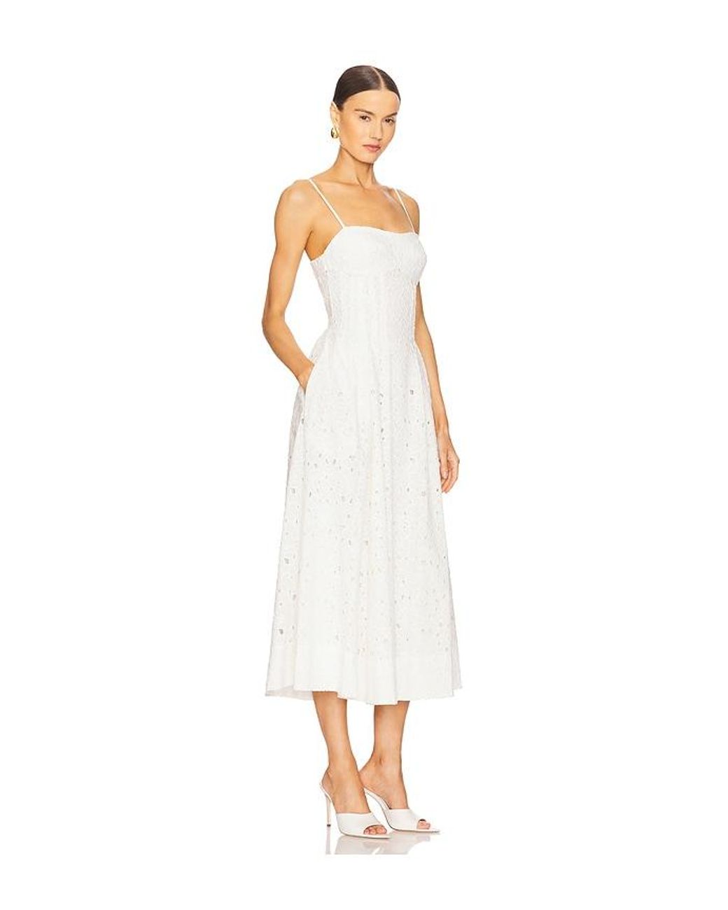 Jonathan Simkhai White Kittiya Midi Dress
