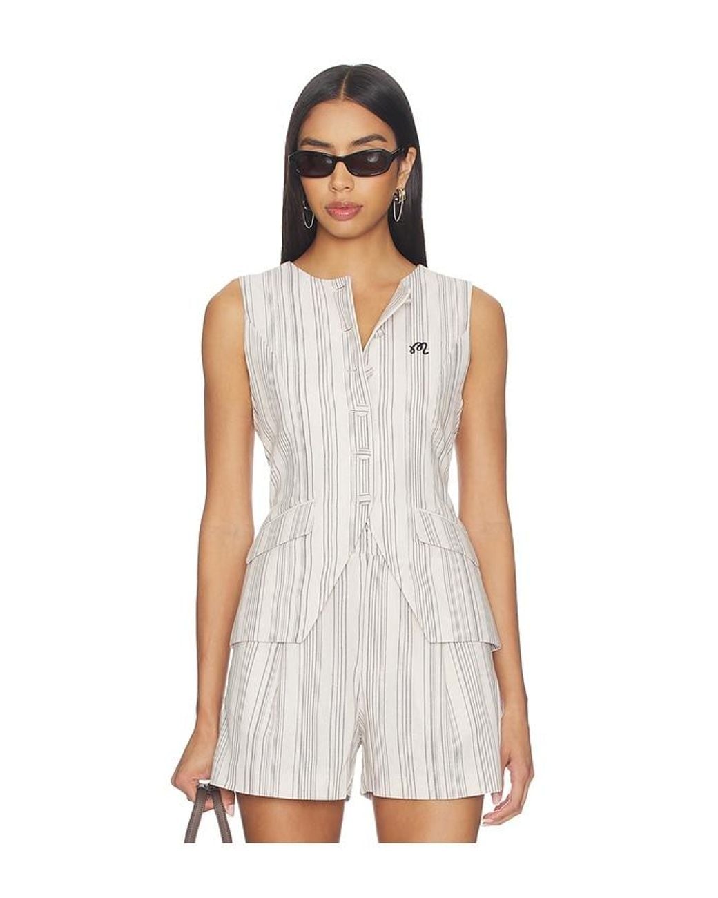 Malbon White Keily Vest Top