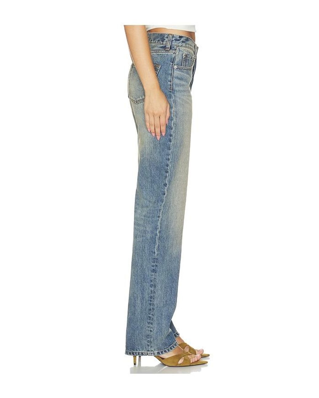 AYA MUSE Blue Straight Denim Jeans