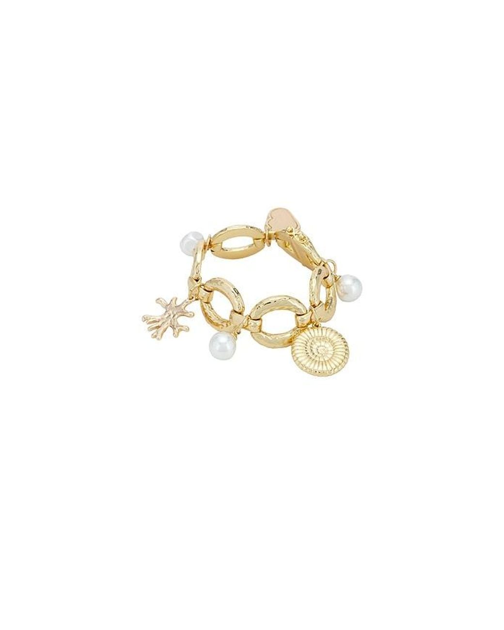 Self-Portrait White Coral Charm Bracelet