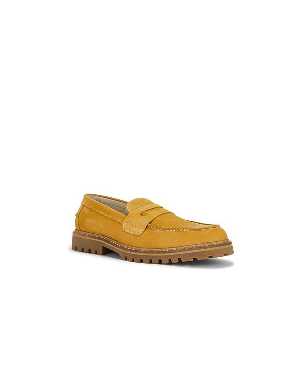 Duke & Dexter Yellow Wilde Nubuck Lug Loafer for men