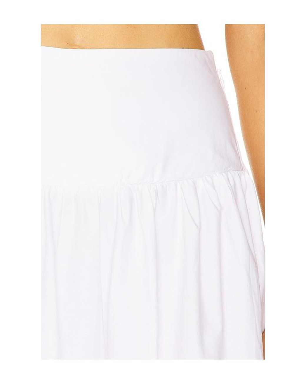 Susana Monaco White Carryover Drop Waist Skirt