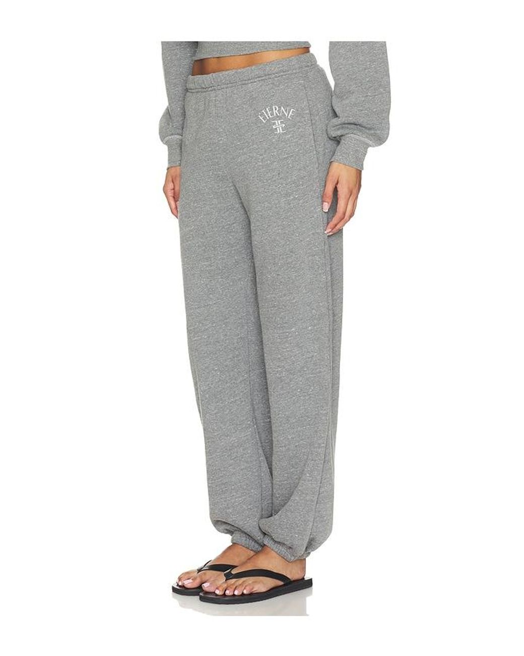 ÉTERNE Gray Tri-Blend Fleece Boyfriend Pocket Sweatpant