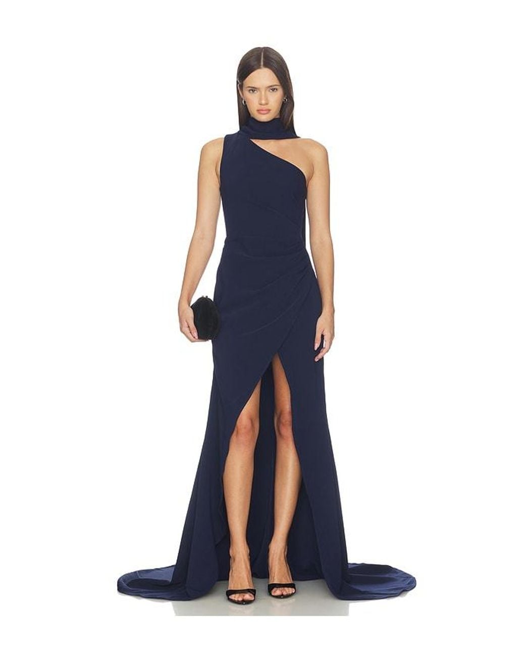 Elliatt Blue Leonara One Shoulder Gown