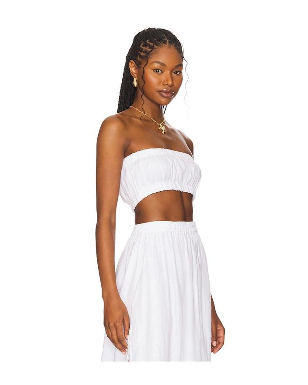 Mikoh Swimwear White Marlien Top