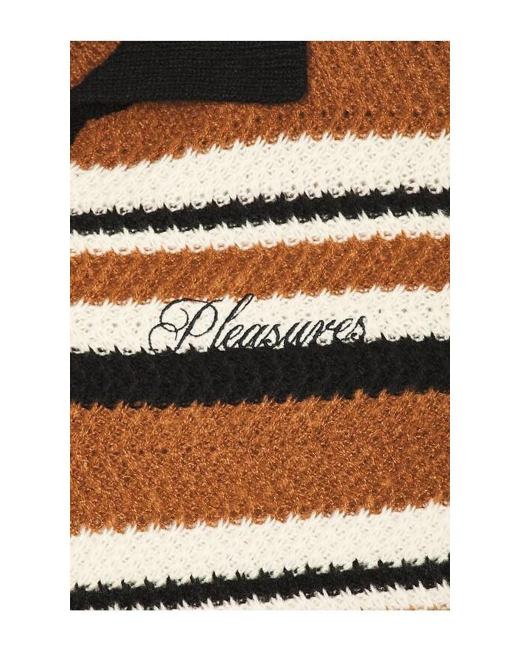 Pleasures Brown Cooper Polo Sweater for men
