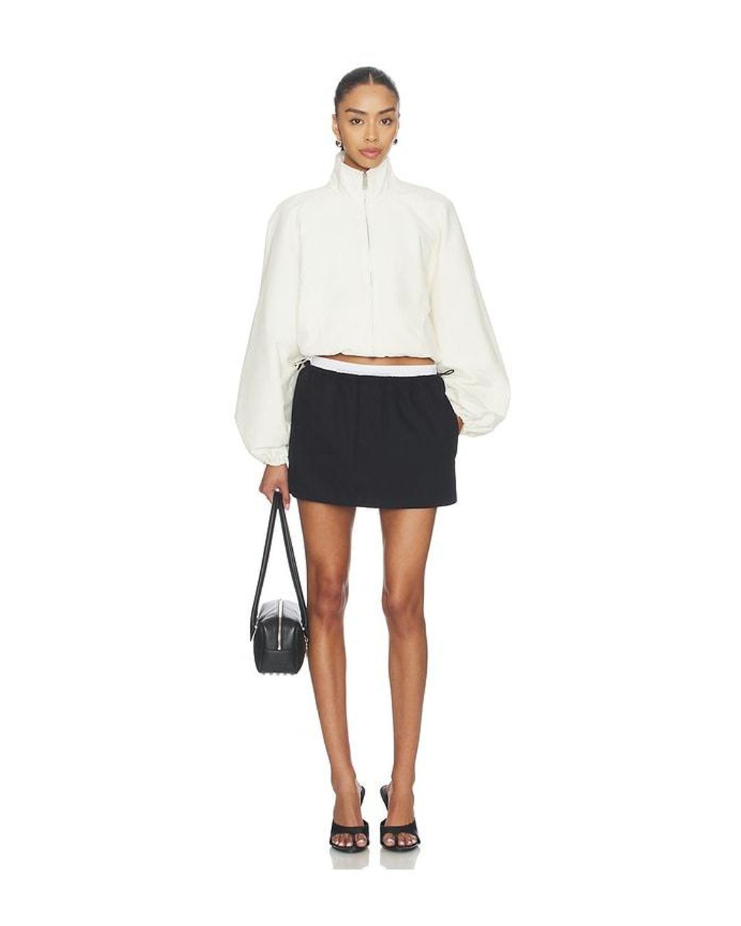 Alexander Wang Blue Mid Rise Mini Logo Elastic Skirt