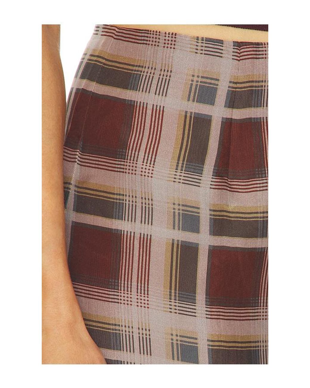 FRAME Multicolor The Plaid Organza Skirt