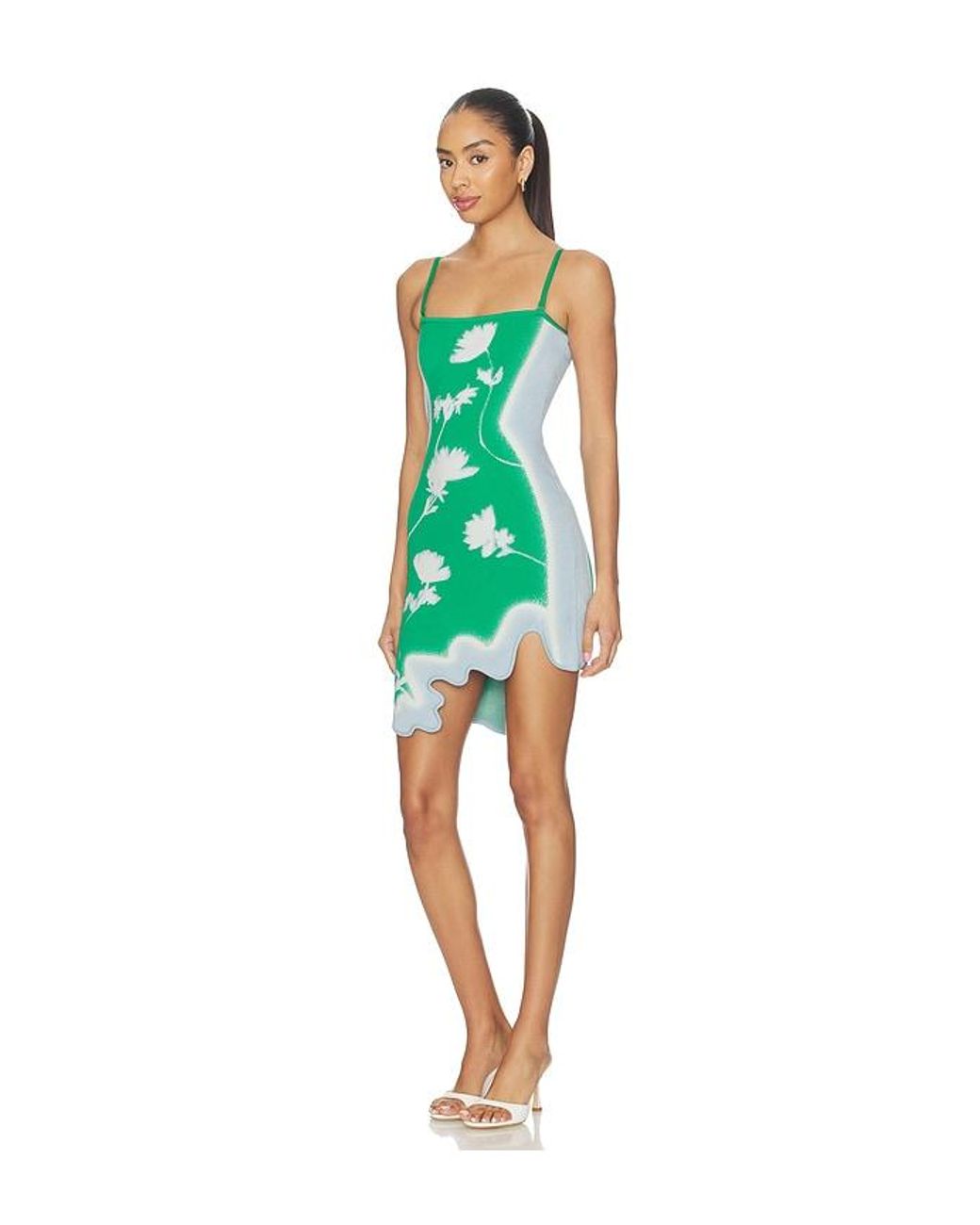 Ph5 Green Lyndon Wavy Mini Dress