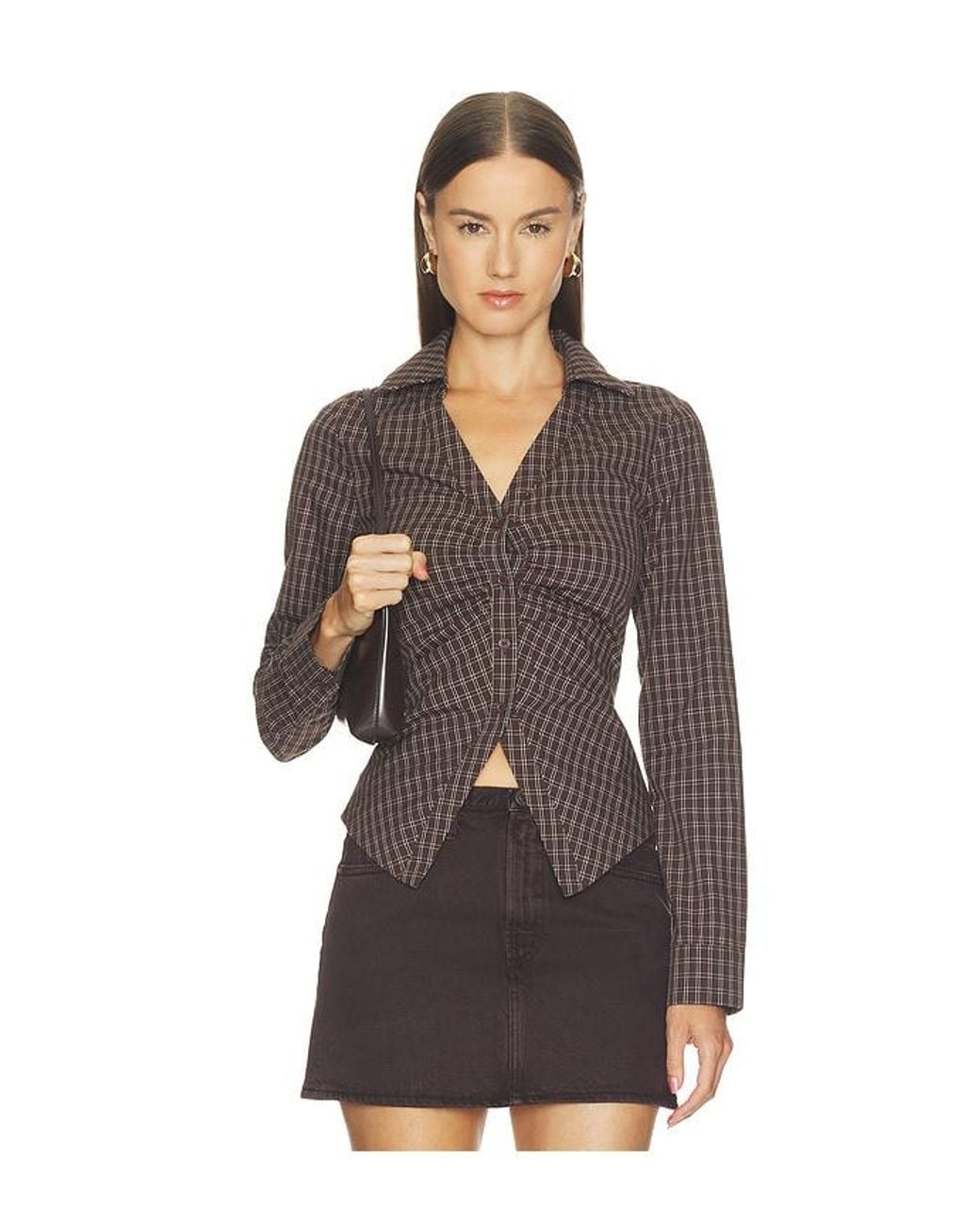 superdown Black Kylie Lace Up Back Top