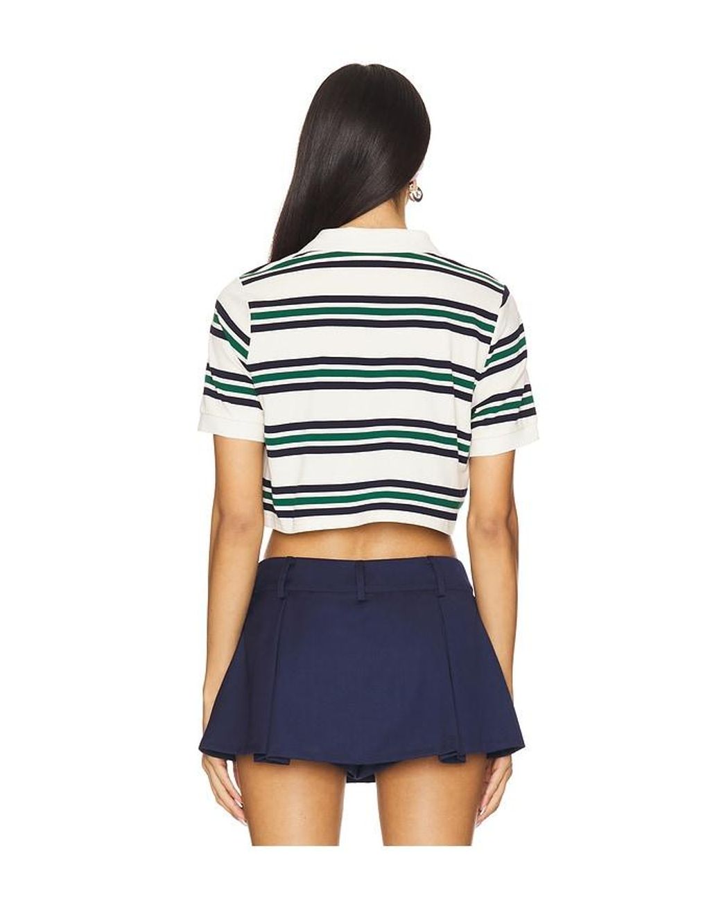 Aldi Polo Top En Color Ivory, Talla En superdown de color Blue