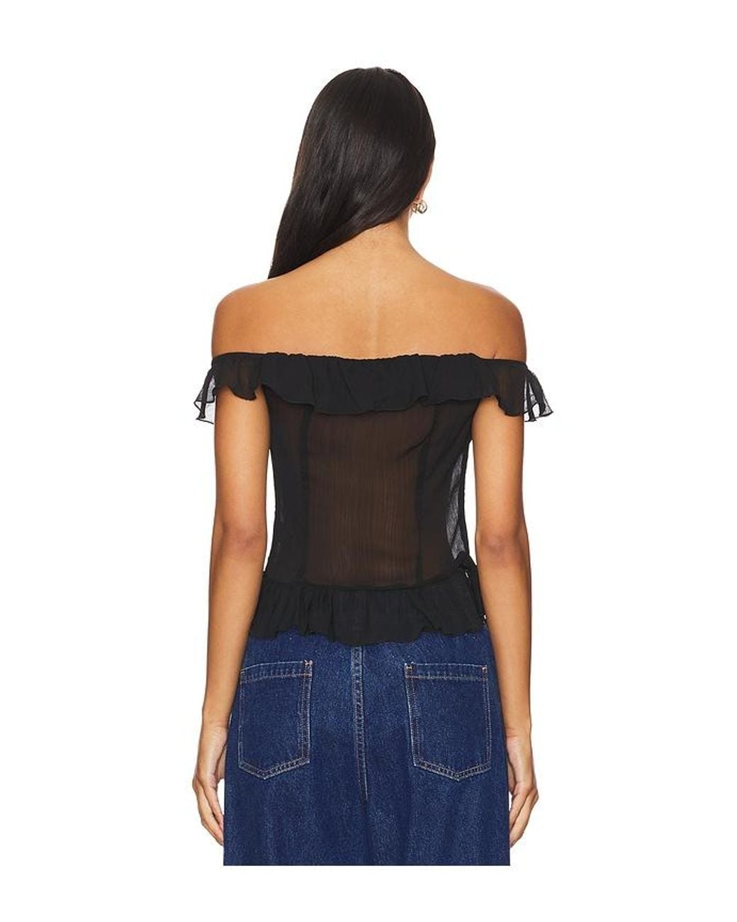 Lioness Blue Timeless Ruffle Top