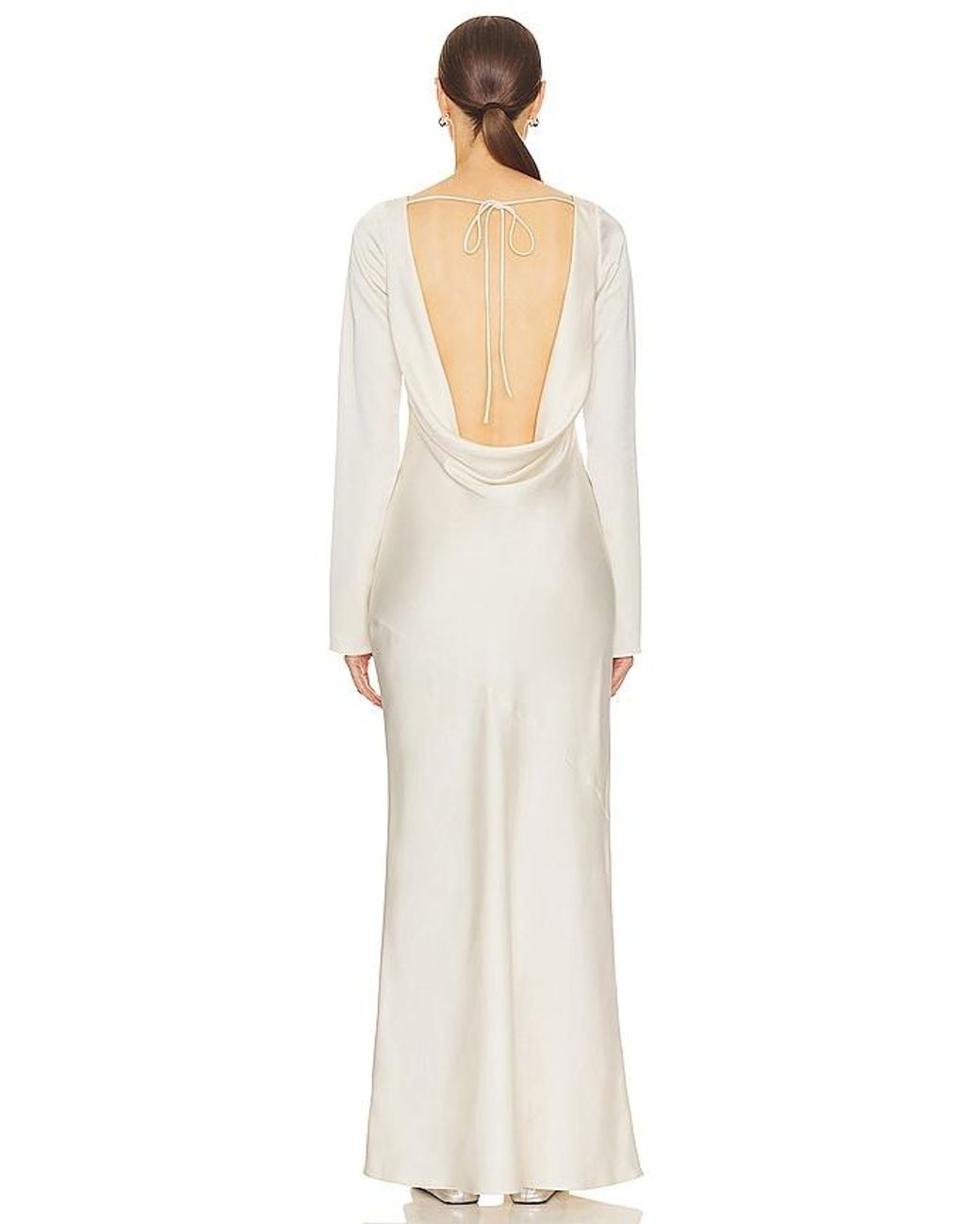 Helsa Natural Angelica Backless Maxi Dress
