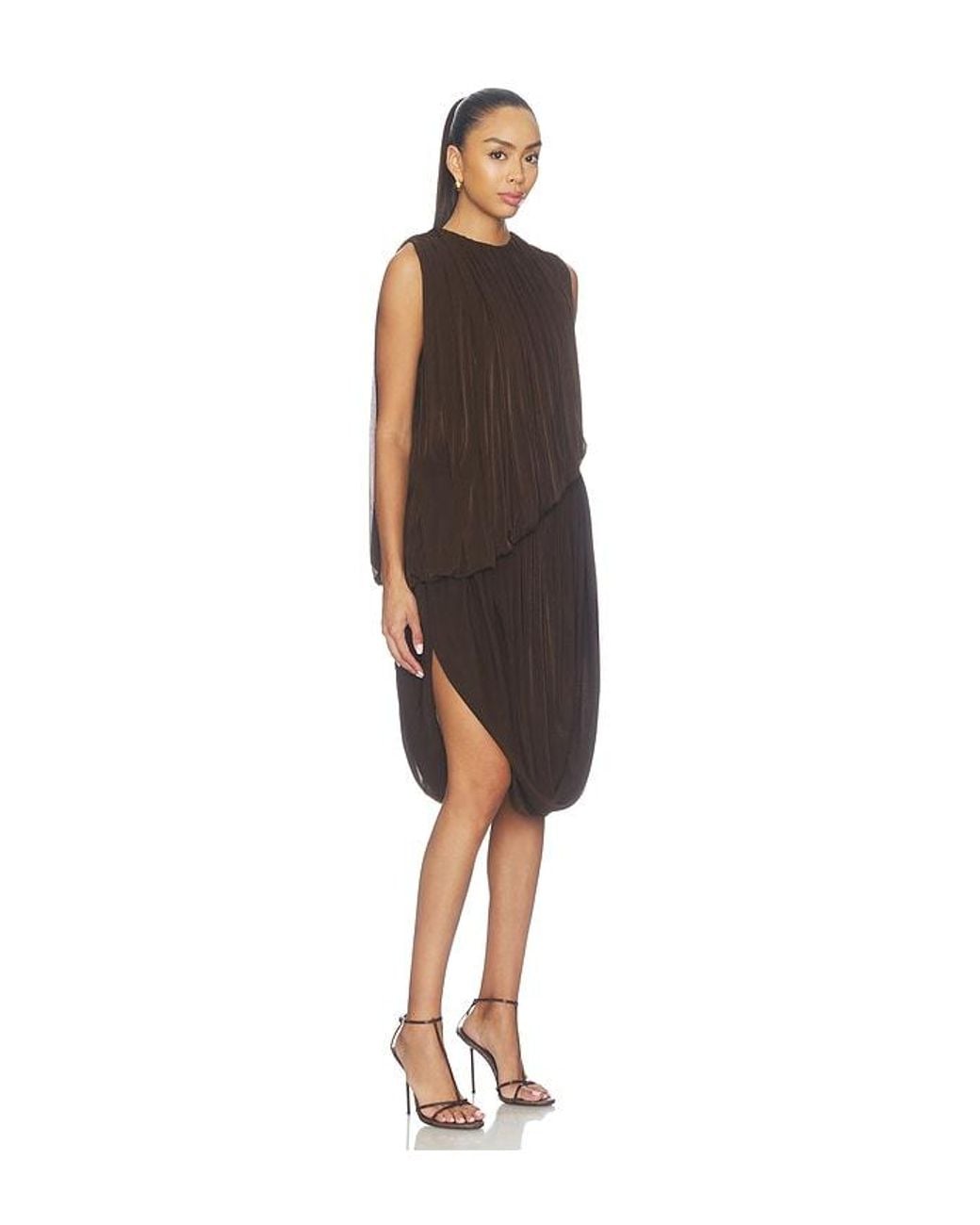 Ronny Kobo Brown Alton Dress
