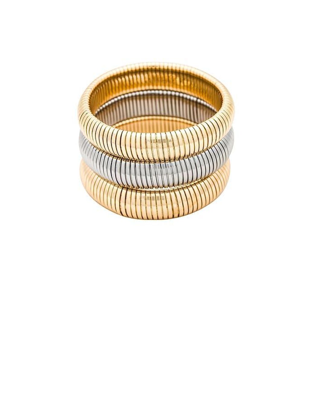 Ettika Metallic Flex Snake Chain Stretch Bracelet Set