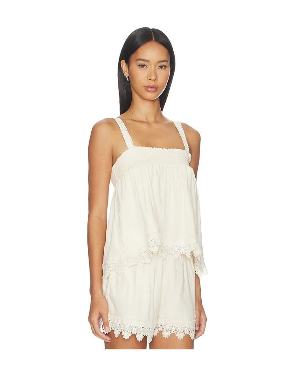Bobi White Malaga Tank Top