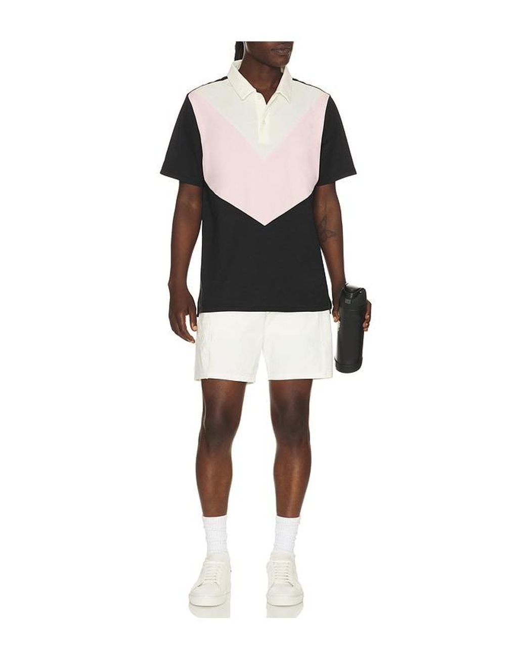 HEAD Golf Black Color Block Polo for men