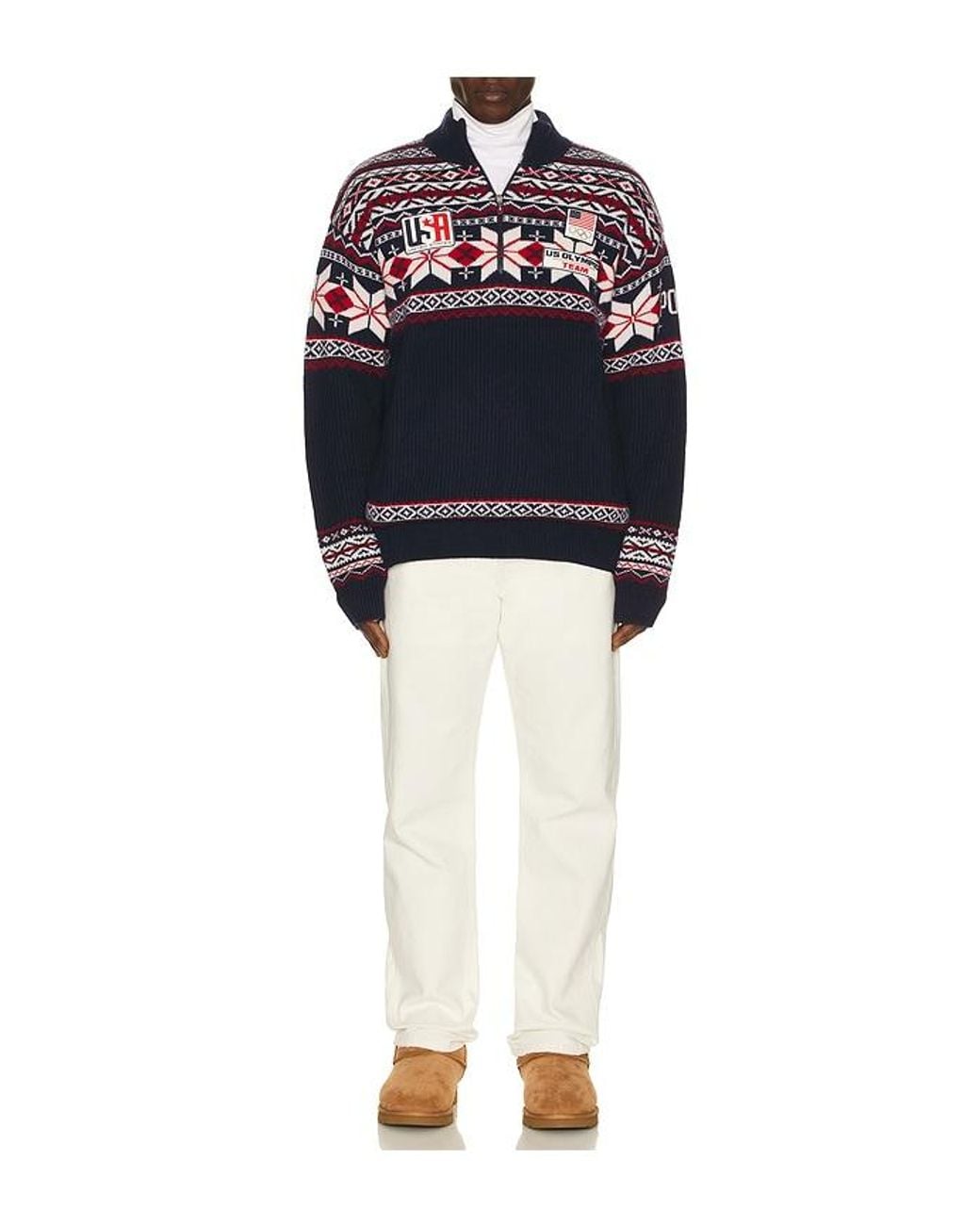 Polo Ralph Lauren Blue Winter Olympics Pullover Sweater for men