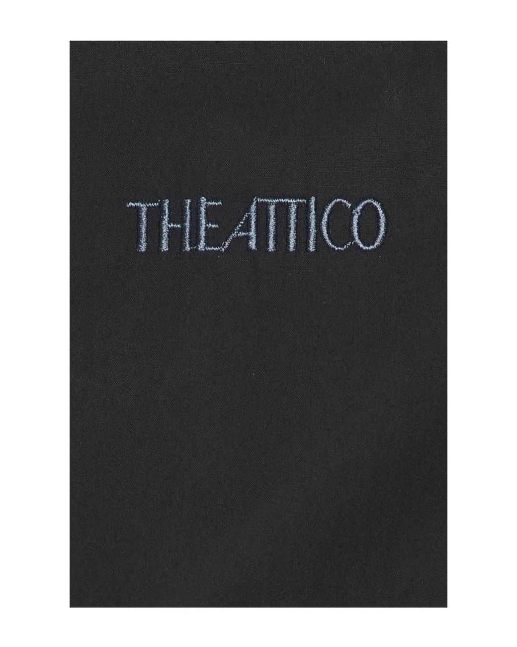The Attico Blue Oversized Contrast Shirt