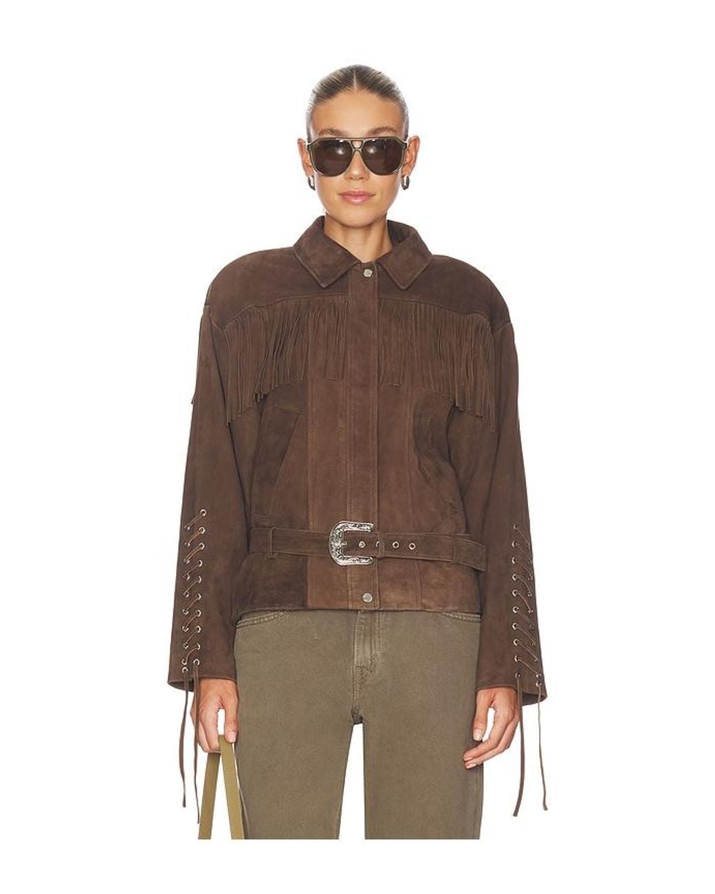 Lamarque Brown Kyel Suede Jacket