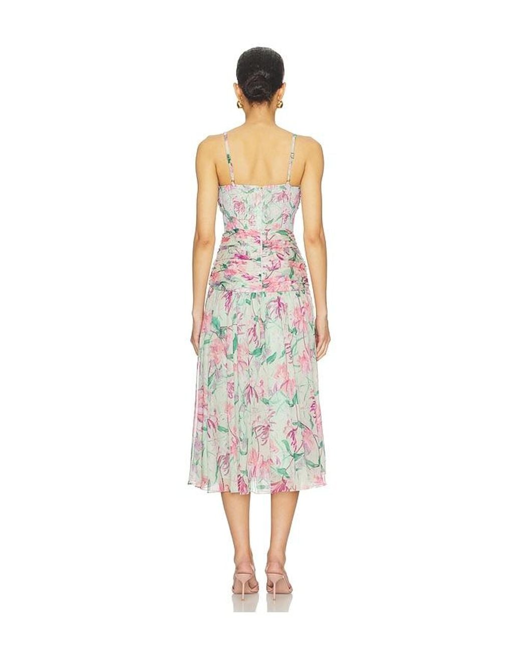 PATBO White Honey Flower Midi Dress