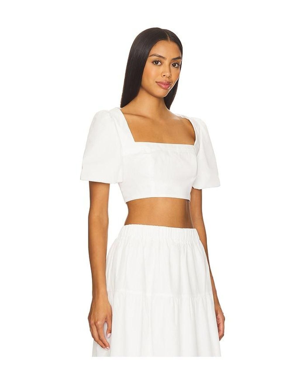 MORE TO COME White Braline Top
