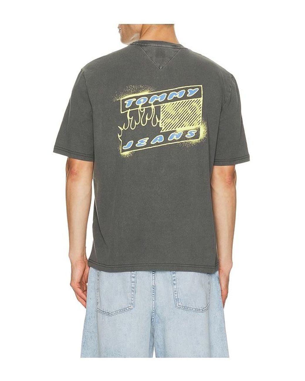 Tommy Hilfiger Black 90S Bubble Flag Tee for men