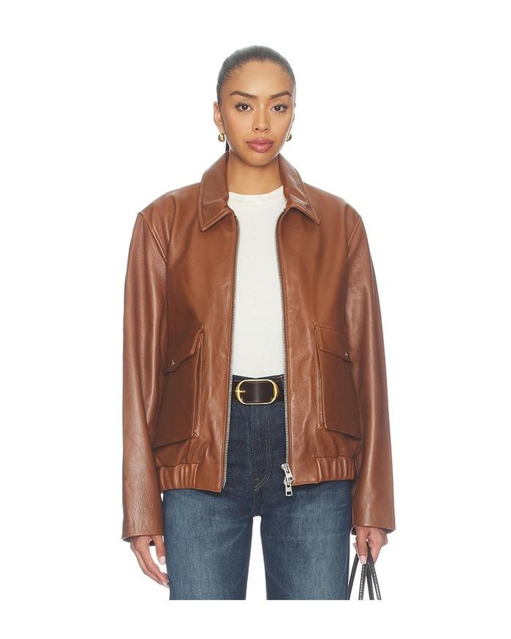 Citizens of Humanity Blue Zip Front Bomber Jacket