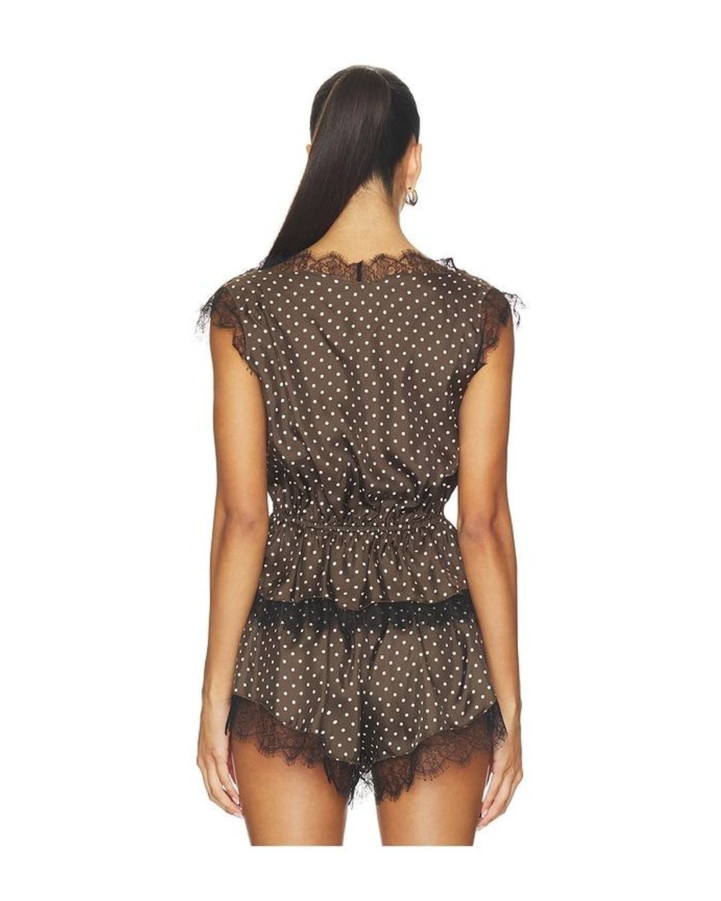 FRANÃOISE Brown Lisette Top